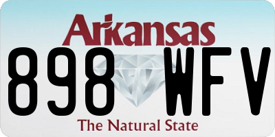 AR license plate 898WFV