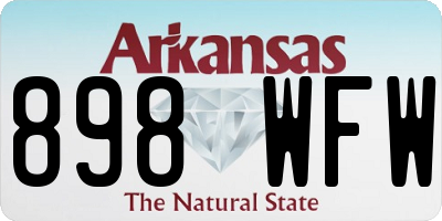 AR license plate 898WFW