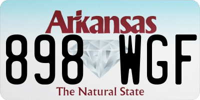 AR license plate 898WGF