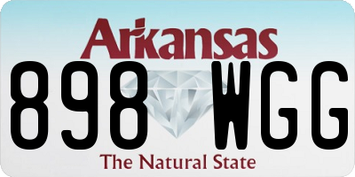 AR license plate 898WGG