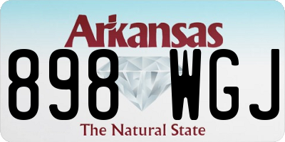 AR license plate 898WGJ