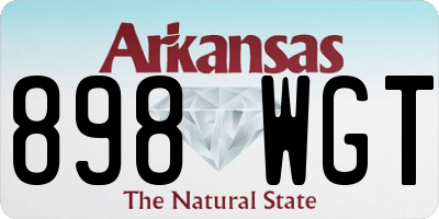 AR license plate 898WGT