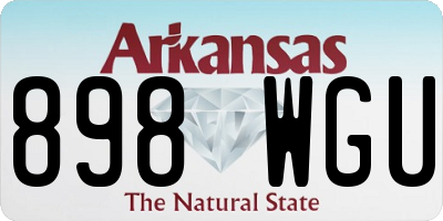 AR license plate 898WGU