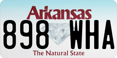 AR license plate 898WHA
