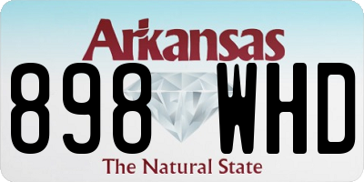 AR license plate 898WHD