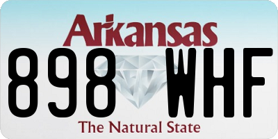 AR license plate 898WHF