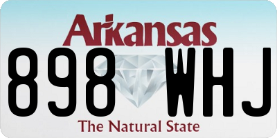 AR license plate 898WHJ