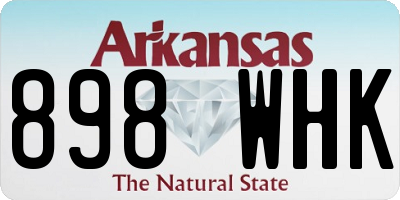 AR license plate 898WHK
