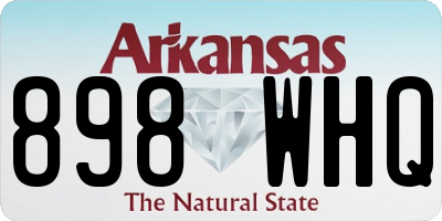 AR license plate 898WHQ