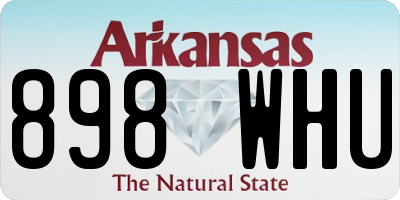 AR license plate 898WHU