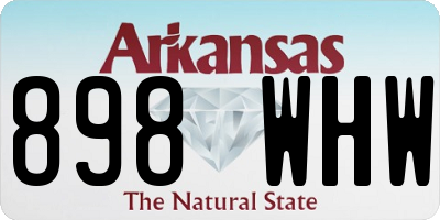 AR license plate 898WHW