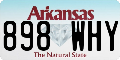 AR license plate 898WHY