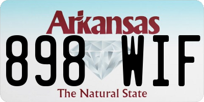 AR license plate 898WIF