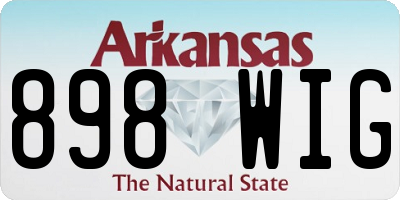 AR license plate 898WIG