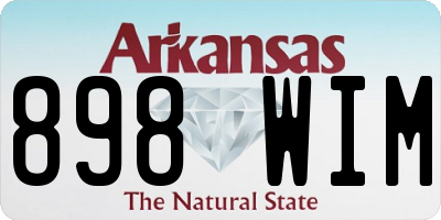 AR license plate 898WIM