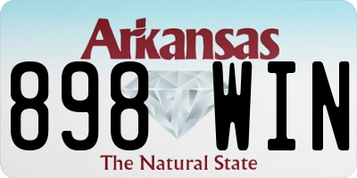 AR license plate 898WIN