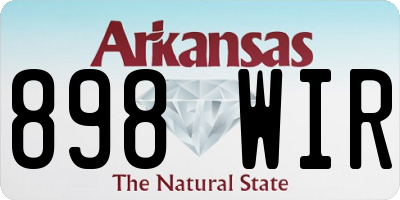 AR license plate 898WIR