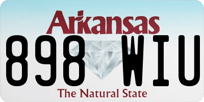 AR license plate 898WIU