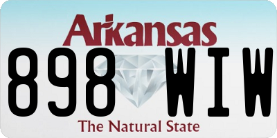 AR license plate 898WIW