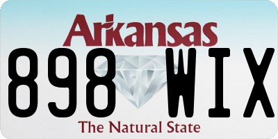 AR license plate 898WIX