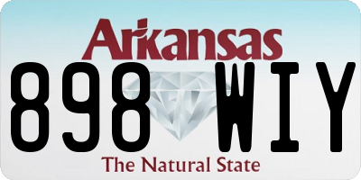 AR license plate 898WIY