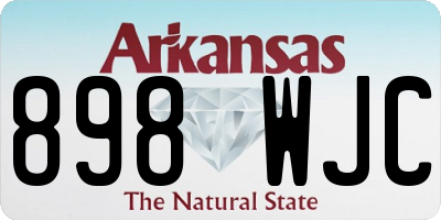 AR license plate 898WJC