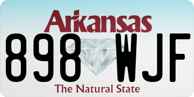 AR license plate 898WJF