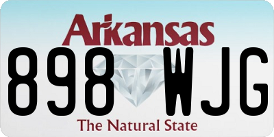 AR license plate 898WJG