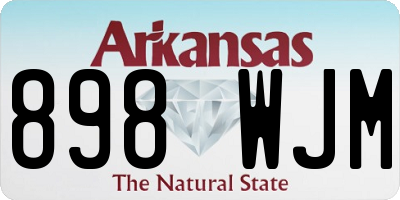 AR license plate 898WJM