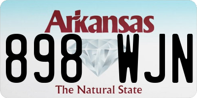 AR license plate 898WJN