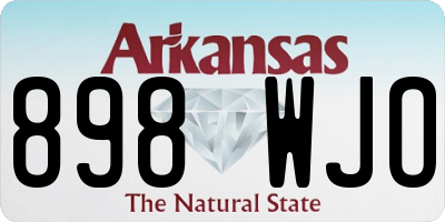 AR license plate 898WJO