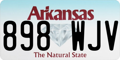 AR license plate 898WJV