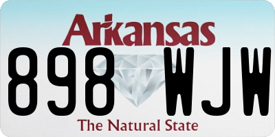 AR license plate 898WJW