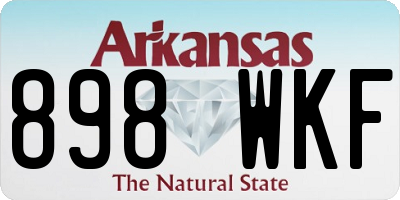 AR license plate 898WKF