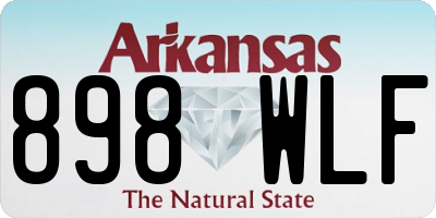 AR license plate 898WLF