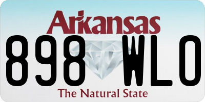 AR license plate 898WLO