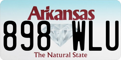 AR license plate 898WLU