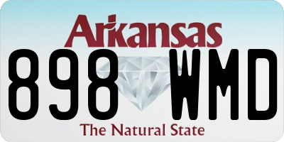 AR license plate 898WMD