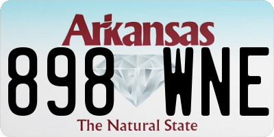 AR license plate 898WNE