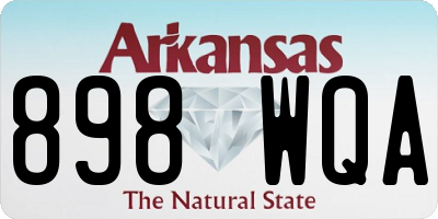 AR license plate 898WQA