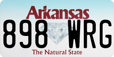 AR license plate 898WRG
