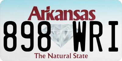 AR license plate 898WRI