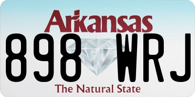 AR license plate 898WRJ
