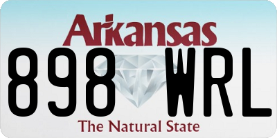 AR license plate 898WRL