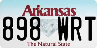 AR license plate 898WRT