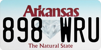 AR license plate 898WRU