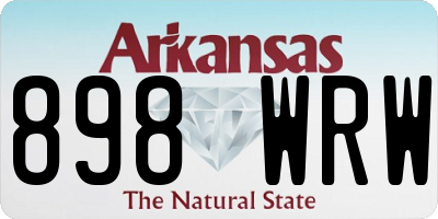AR license plate 898WRW