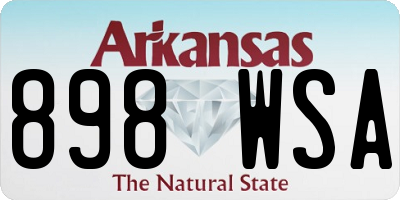 AR license plate 898WSA