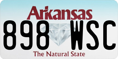 AR license plate 898WSC
