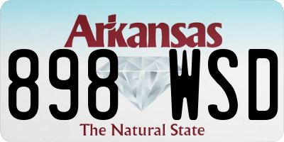 AR license plate 898WSD